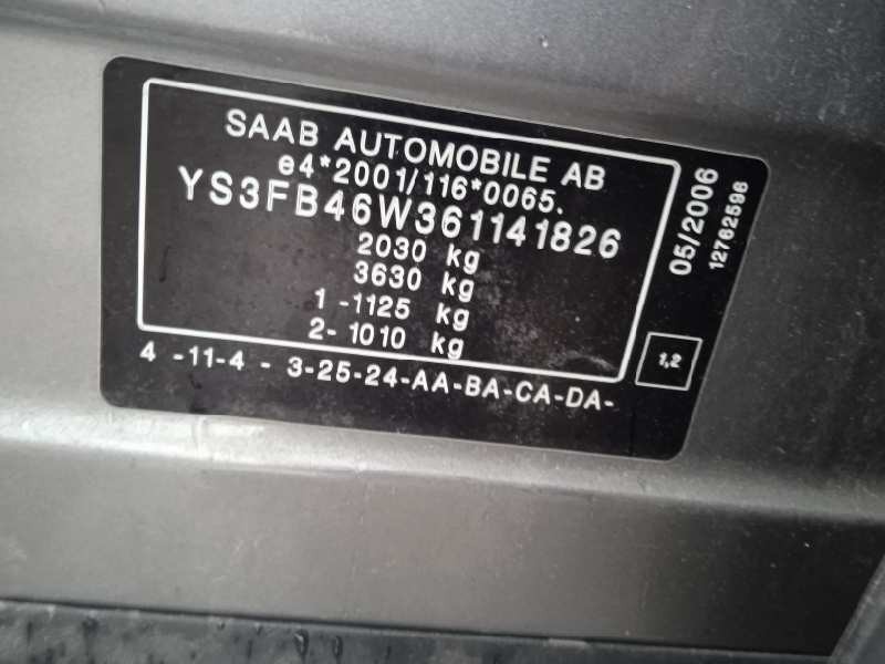 saab 9-3 berlina del año 2006