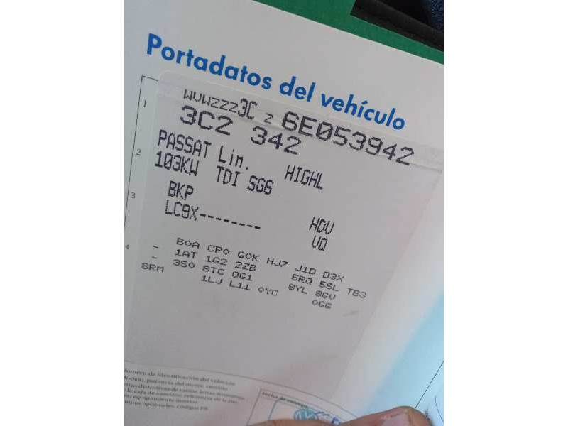 volkswagen passat berlina (3c2) del año 2005