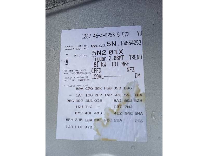 volkswagen tiguan (5n2) del año 2015