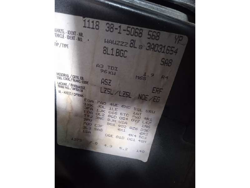 audi a3 (8l) del año 2002