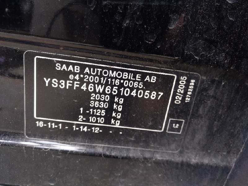 saab 9-3 berlina del año 2005