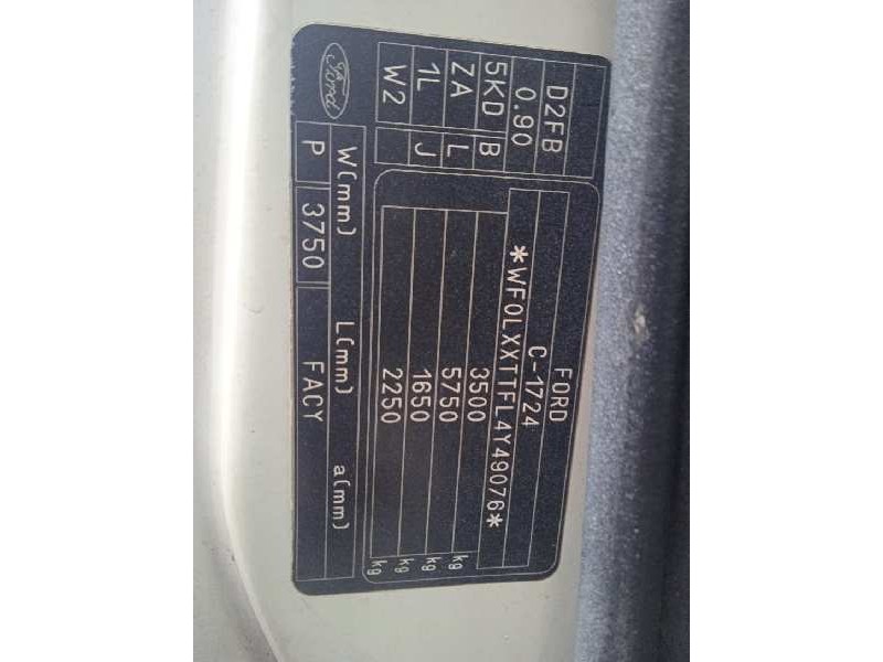 ford transit caja cerrada, larga (fy) (2000 =>) del año 2004