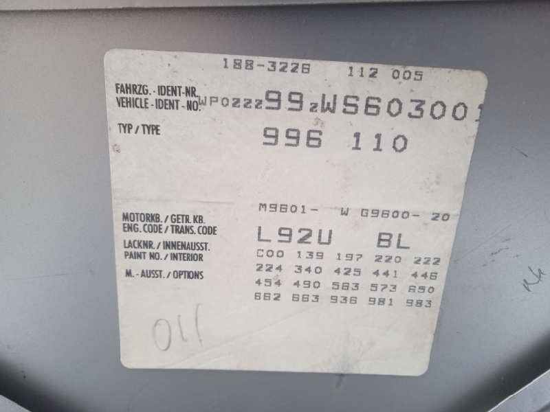 porsche 911 (typ 996) del año 1998