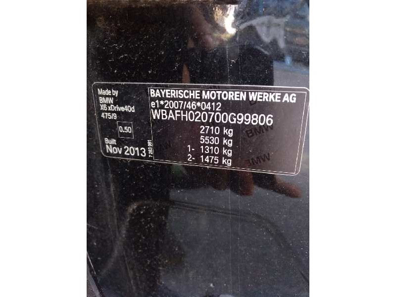 bmw x6 (e71) del año 2014