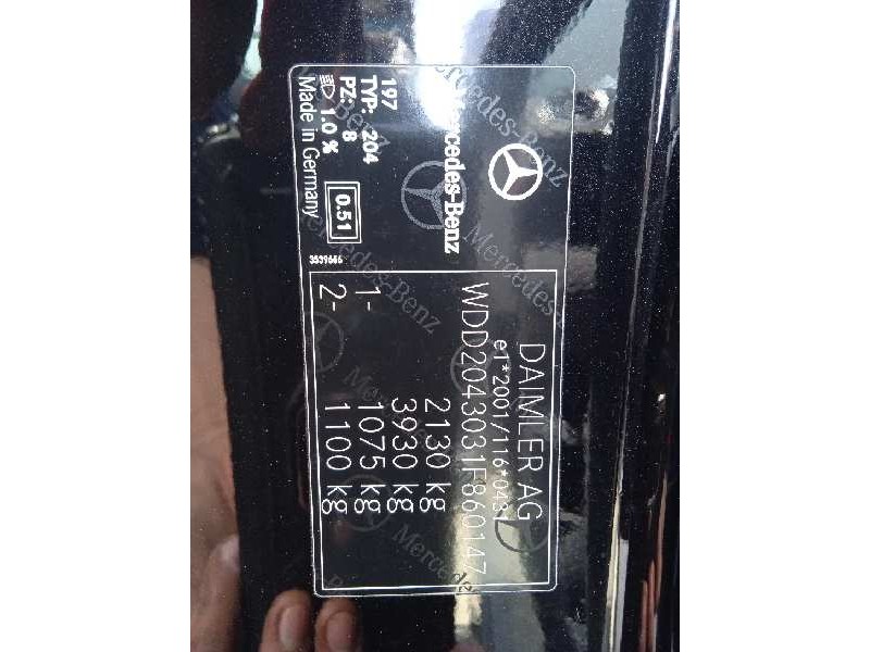 mercedes-benz clase c (w204) coupe del año 2012