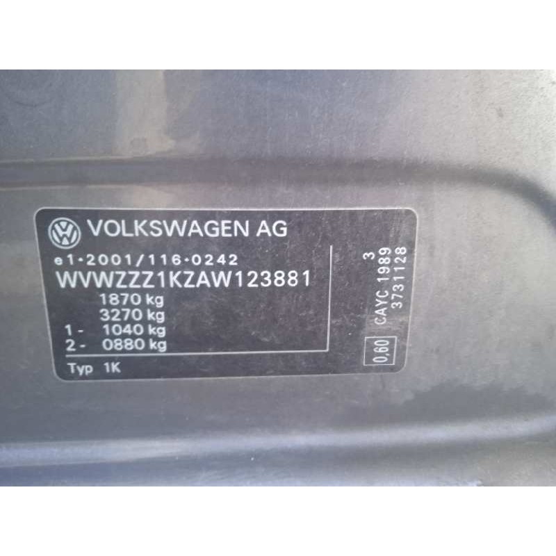 volkswagen golf vi (5k1) del año 2009