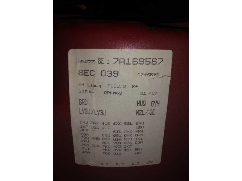 audi a4 berlina (8e) del año 2007