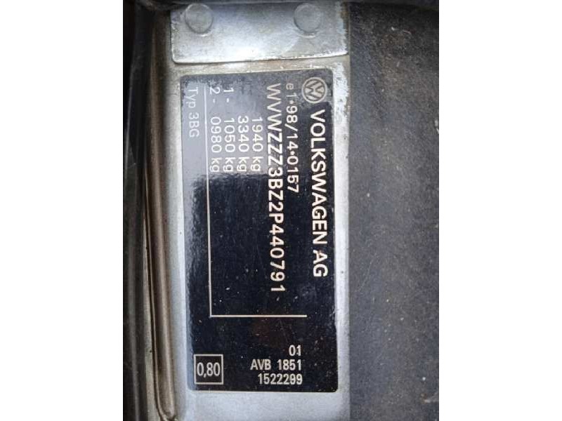 volkswagen passat berlina (3b3) del año 2002