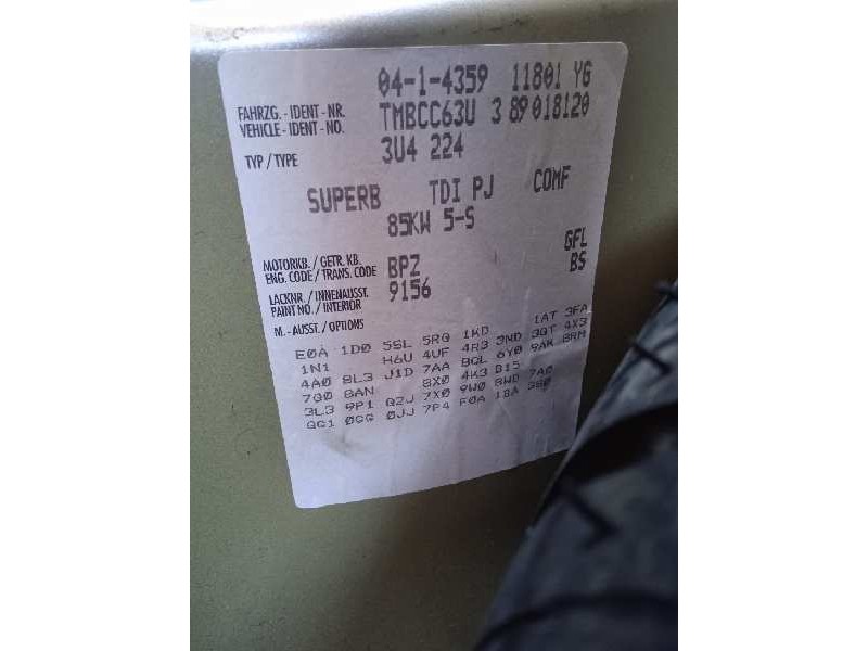 skoda superb (3u4) del año 2009