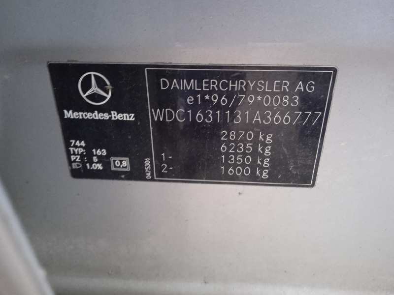 mercedes-benz clase m (w163) del año 2002