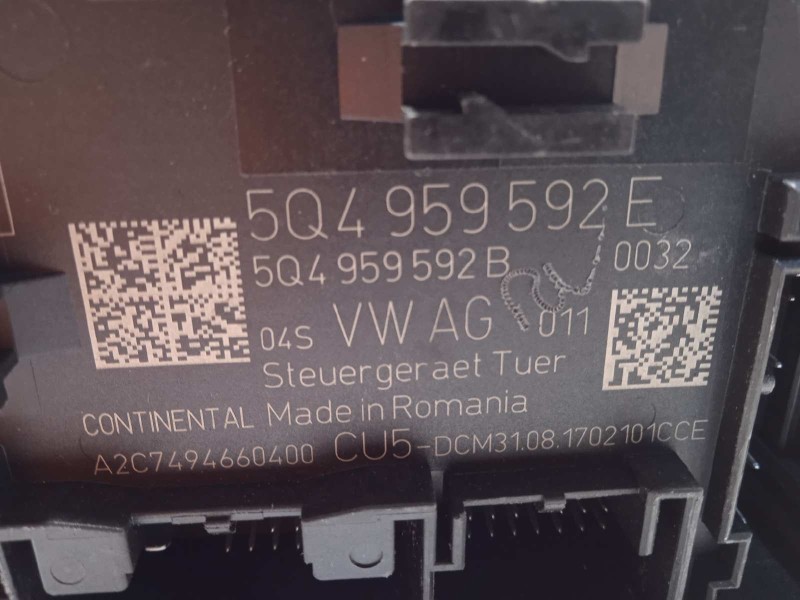 Recambio de centralita confort para skoda octavia combi (5e5) rs referencia OEM IAM 5Q4959592E  