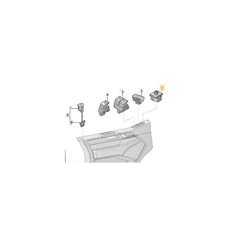 Recambio de mando elevalunas delantero izquierdo para volkswagen t6.1 caravelle (sh) referencia OEM IAM 1K3959857C 7E5867255B 7H