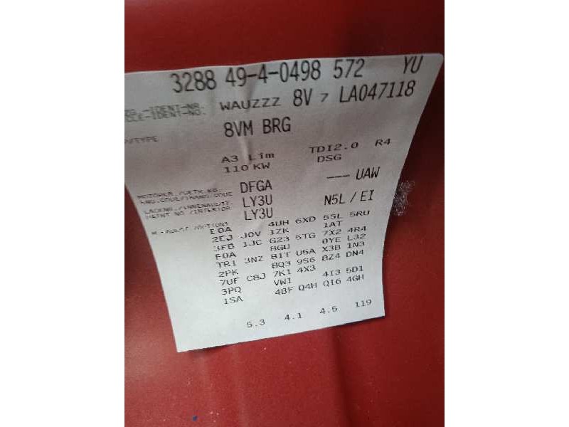 audi a3 sedán (8vm) del año 2020