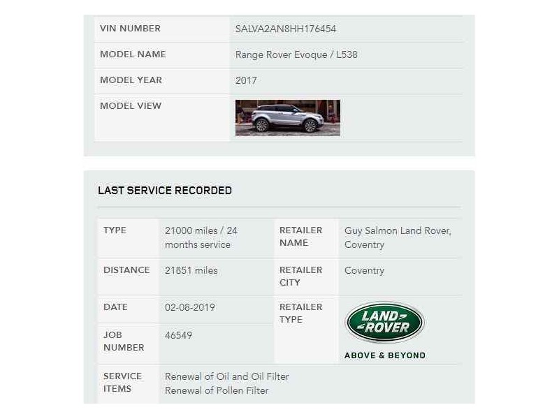 land rover evoque del año 2017