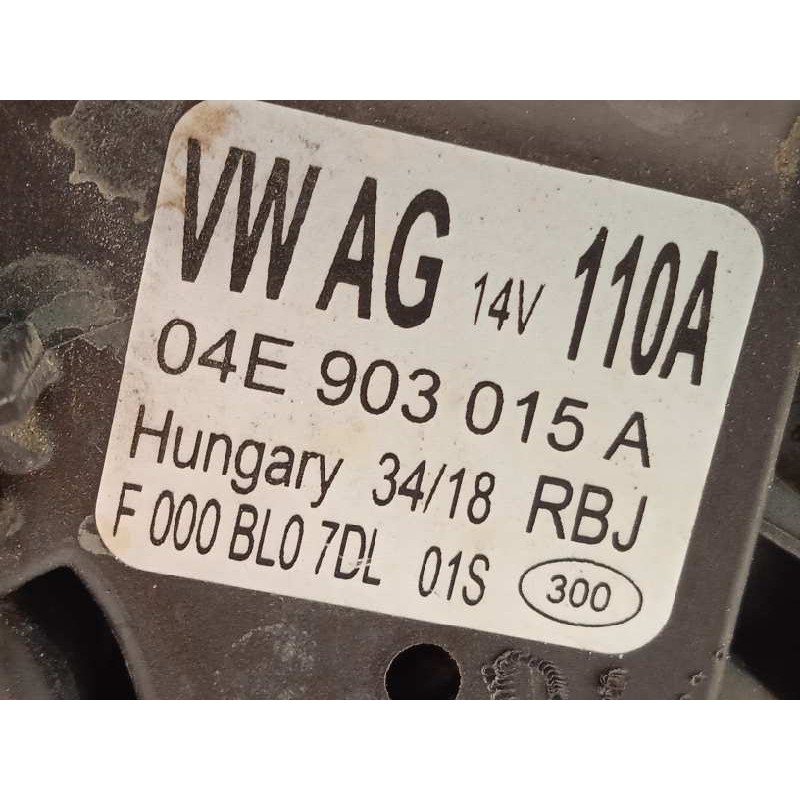 Recambio de alternador para volkswagen polo 1.0 tsi referencia OEM IAM 04E903015A  F000BL07DL