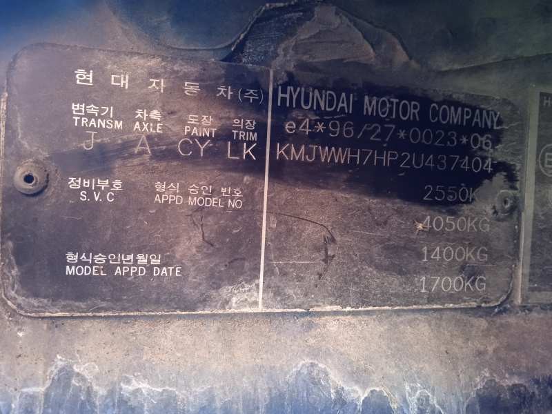 hyundai h 1 del año 2002