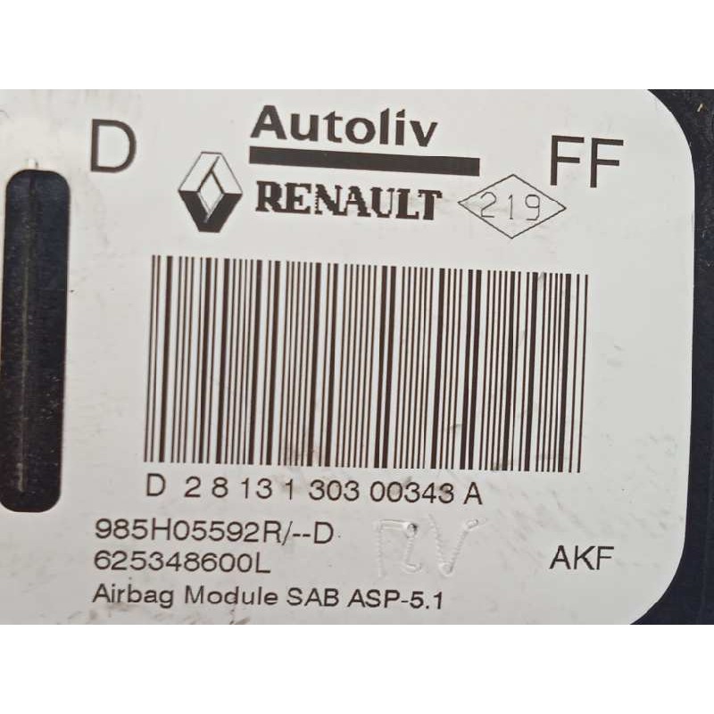 Recambio de airbag lateral delantero derecho para renault clio iv zen referencia OEM IAM 985H05592R  625348600L