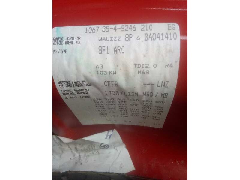 audi a3 (8p) del año 2010