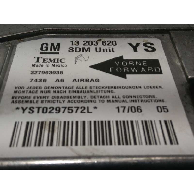 Recambio de centralita airbag para opel meriva cosmo referencia OEM IAM 13203620  