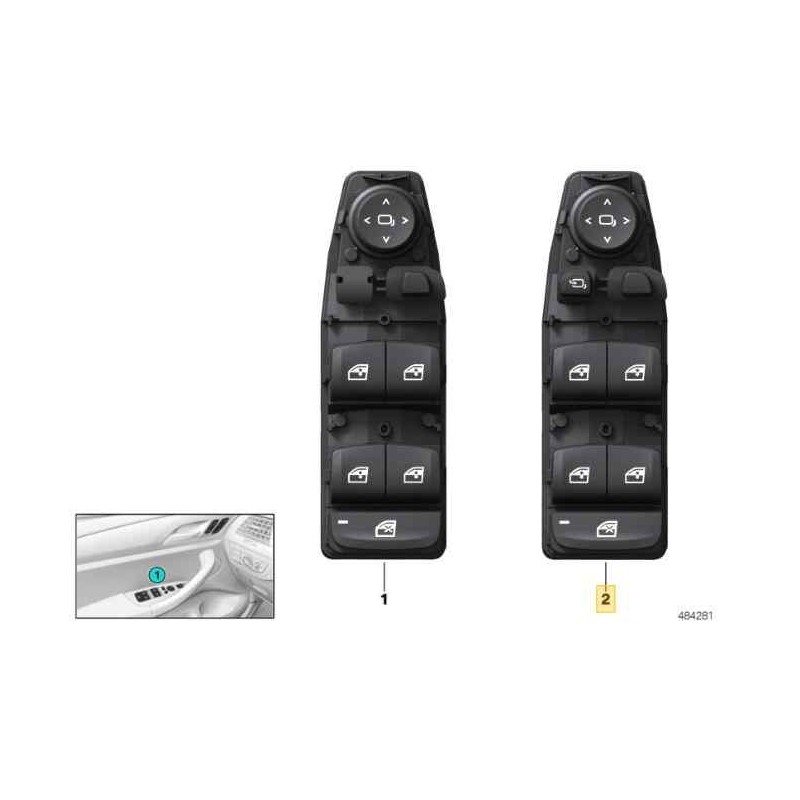 Recambio de mando elevalunas delantero izquierdo para bmw serie x3 (g01) xdrive20d referencia OEM IAM 6832729  61316832729