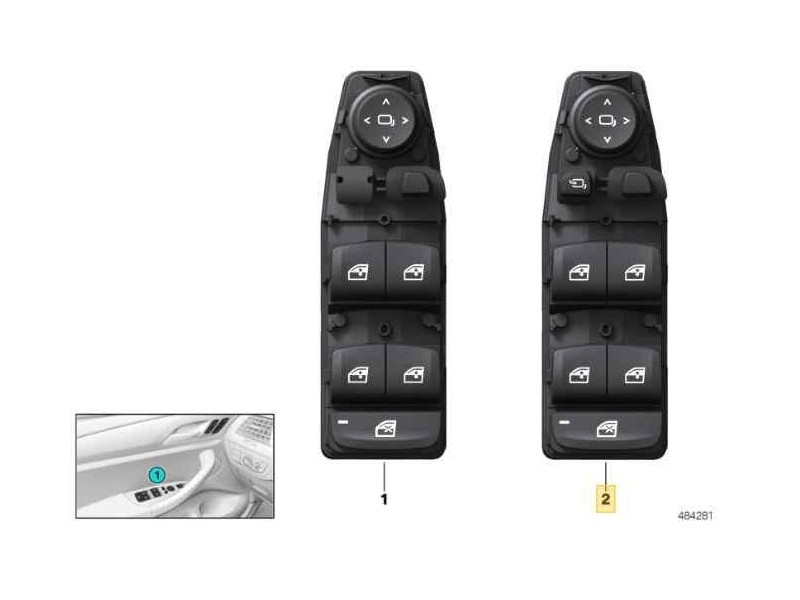Recambio de mando elevalunas delantero izquierdo para bmw serie x3 (g01) xdrive20d referencia OEM IAM 6832729  61316832729