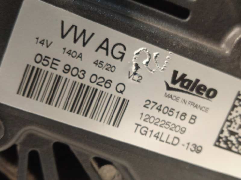 Recambio de alternador para volkswagen t-roc advance referencia OEM IAM 05E903026Q 2740516B TG14LLD