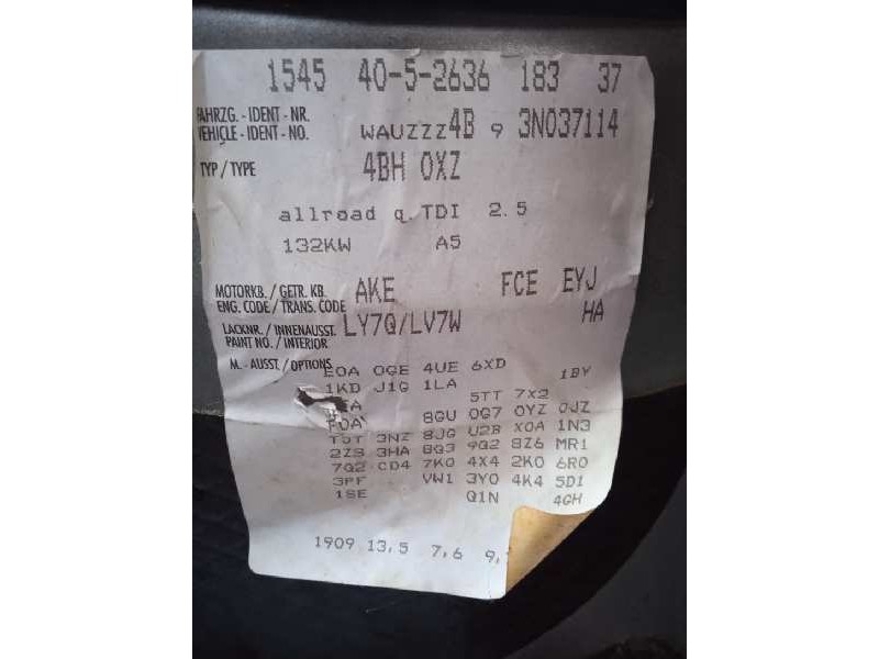 audi allroad quattro (4b5) del año 2002