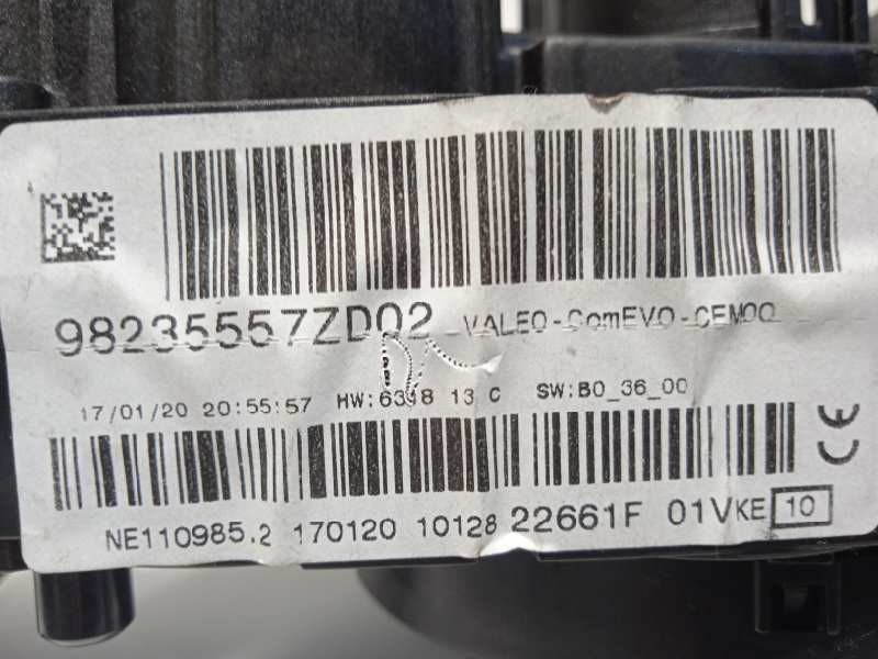 Recambio de mando intermitentes para peugeot 208 (p2) gt line referencia OEM IAM 98235557ZD  