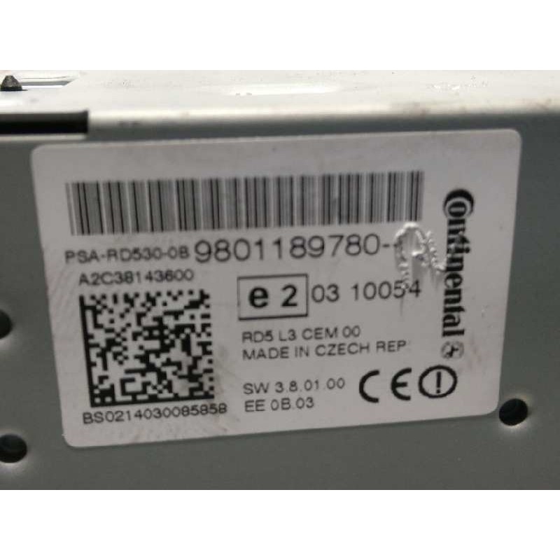 Recambio de sistema audio / radio cd para citroën c4 lim. exclusive referencia OEM IAM 9801189780  