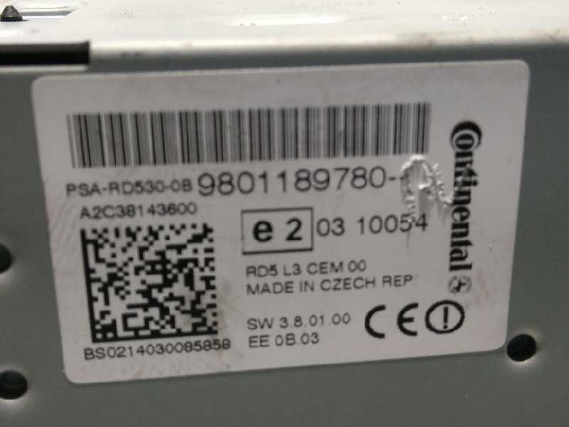 Recambio de sistema audio / radio cd para citroën c4 lim. exclusive referencia OEM IAM 9801189780  