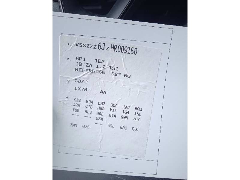 seat ibiza (6p1) del año 2016