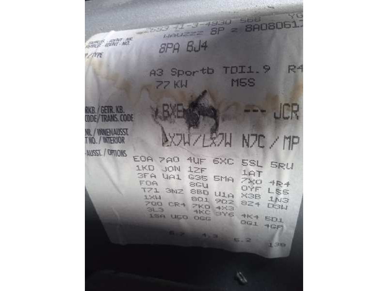 audi a3 (8p) del año 2007