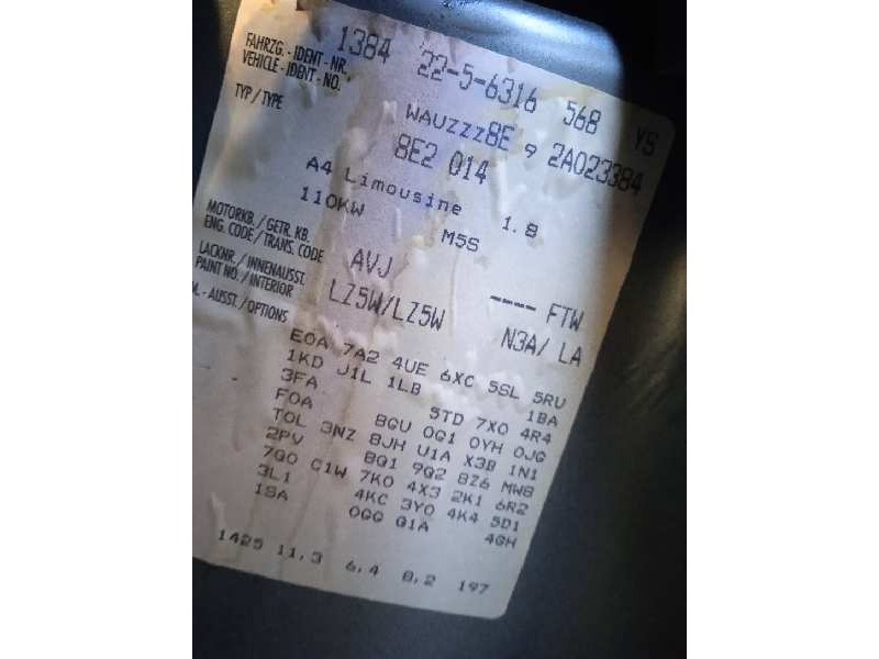 audi a4 berlina (8e) del año 2001