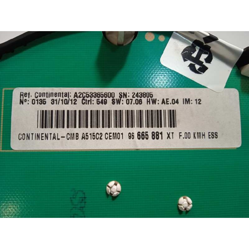 Recambio de cuadro instrumentos para citroën c3 tonic referencia OEM IAM 96665881XT  