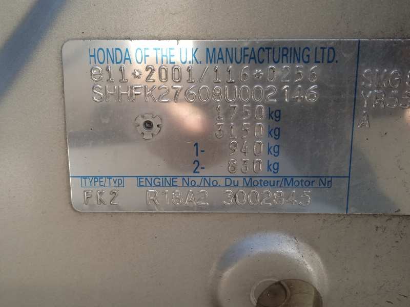 honda civic berlina 5 (fk) del año 2008