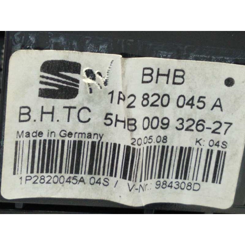 Recambio de mando climatizador para seat leon (1p1) reference referencia OEM IAM 1P2820045A  5HB00932627