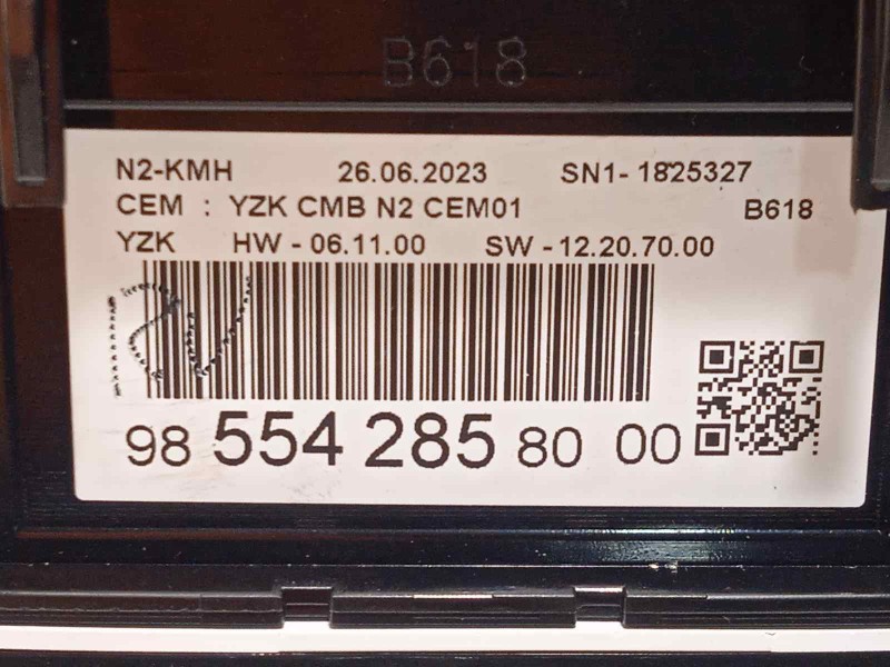 Recambio de cuadro instrumentos para citroën c3 1.2 12v vti / puretech referencia OEM IAM 9855428580  