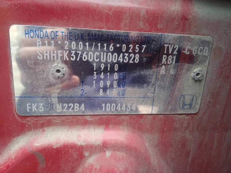 honda civic (fk) del año 2013