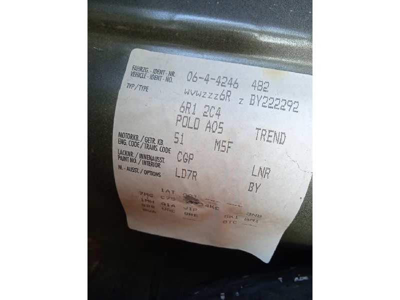 volkswagen polo (6r1) del año 2011