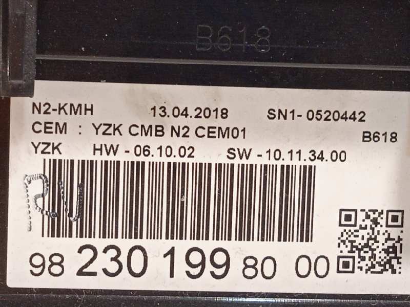 Recambio de cuadro instrumentos para citroën c3 elle referencia OEM IAM 9823019980  