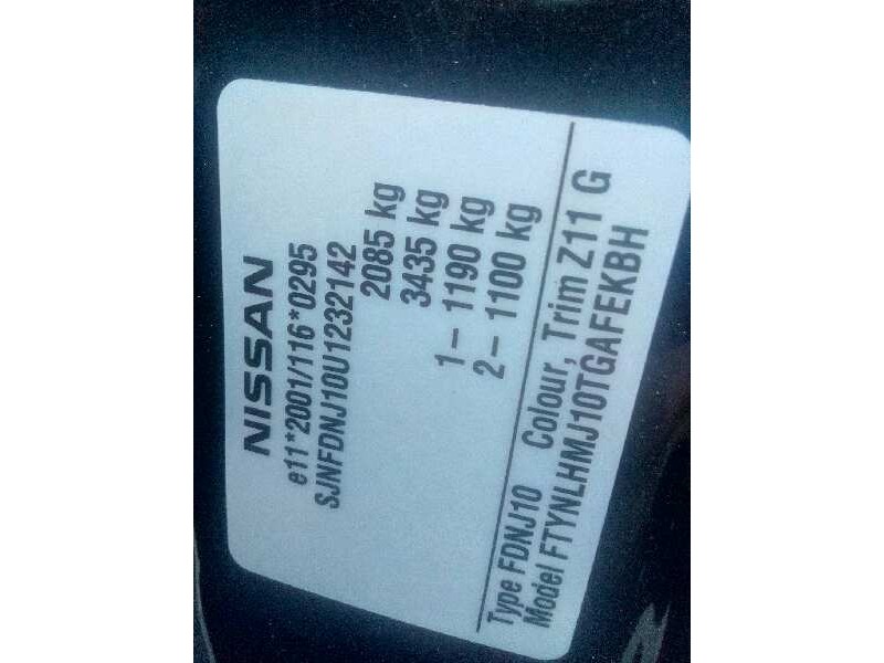 nissan qashqai (j10) del año 2008