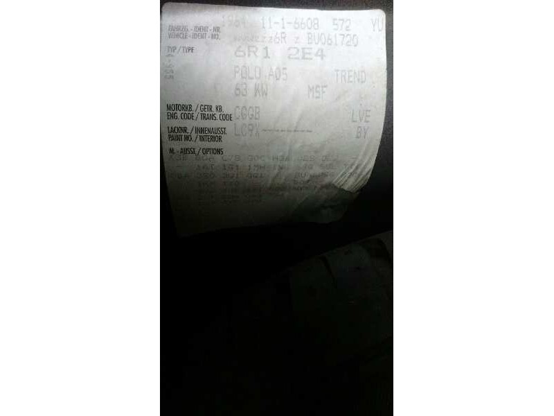 volkswagen polo (6r1) del año 2011