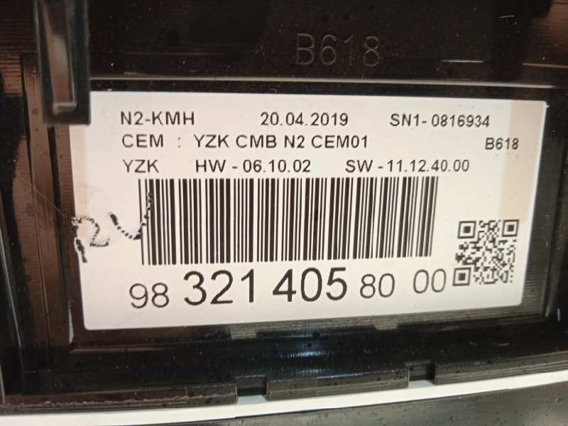 Recambio de cuadro instrumentos para citroën c3 feel referencia OEM IAM 9832140580  