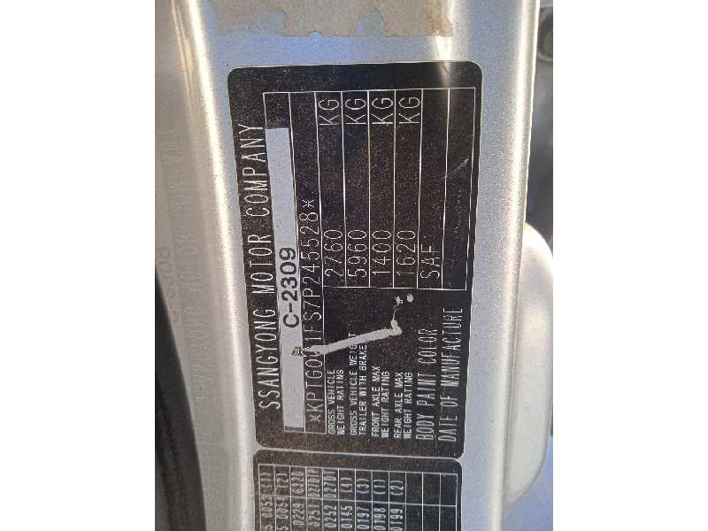 ssangyong rexton del año 2007