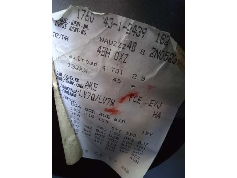 audi allroad quattro (4b5) del año 2001