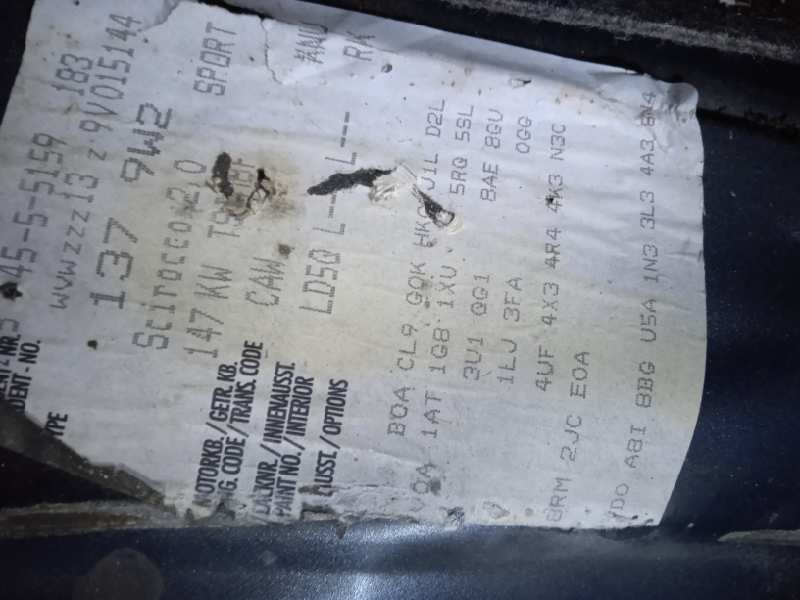 volkswagen scirocco (137) del año 2008