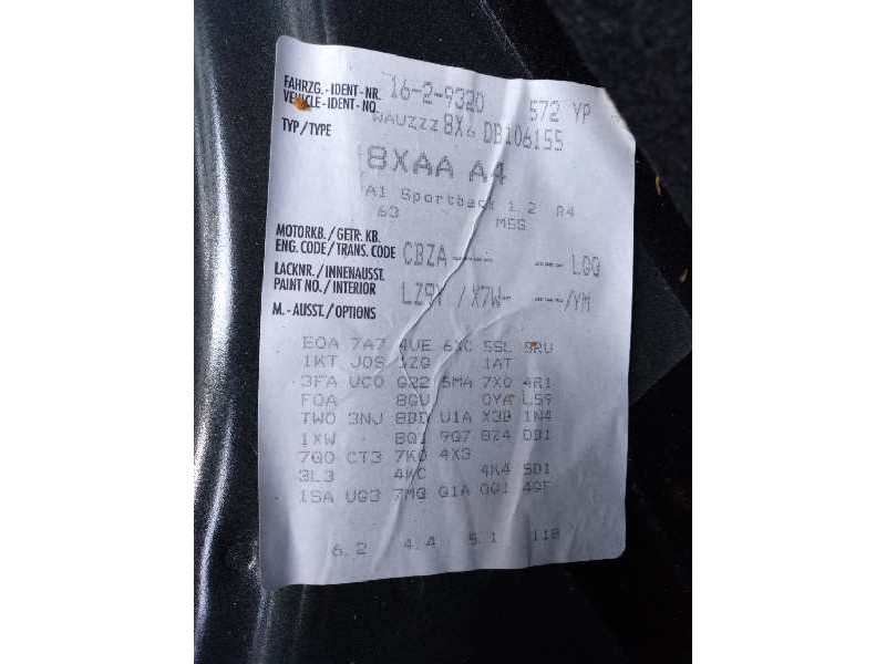 audi a1 sportback (8xa) del año 2013