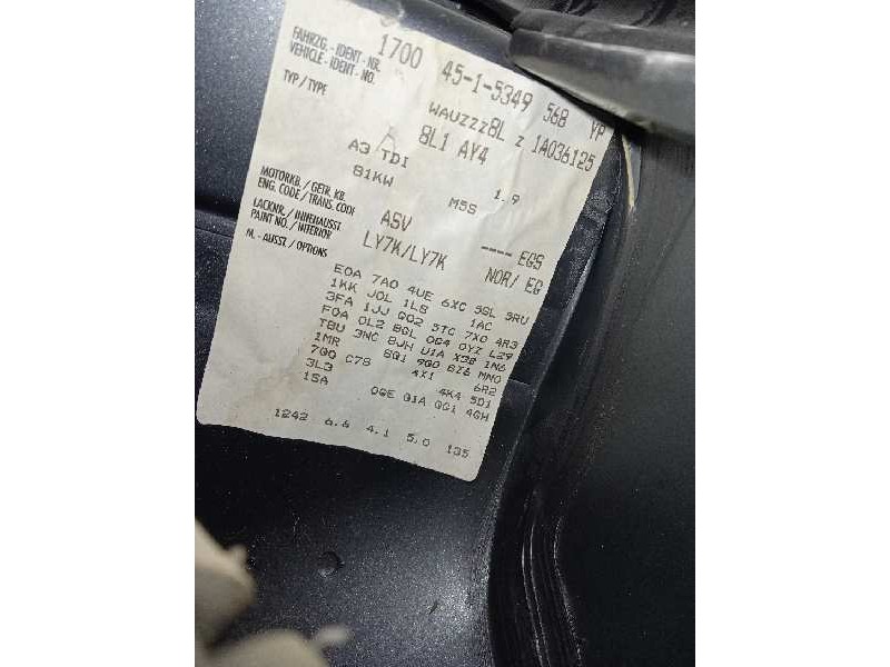 audi a3 (8l) del año 2001