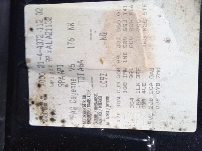 porsche cayenne (typ 9pa1) del año 2009