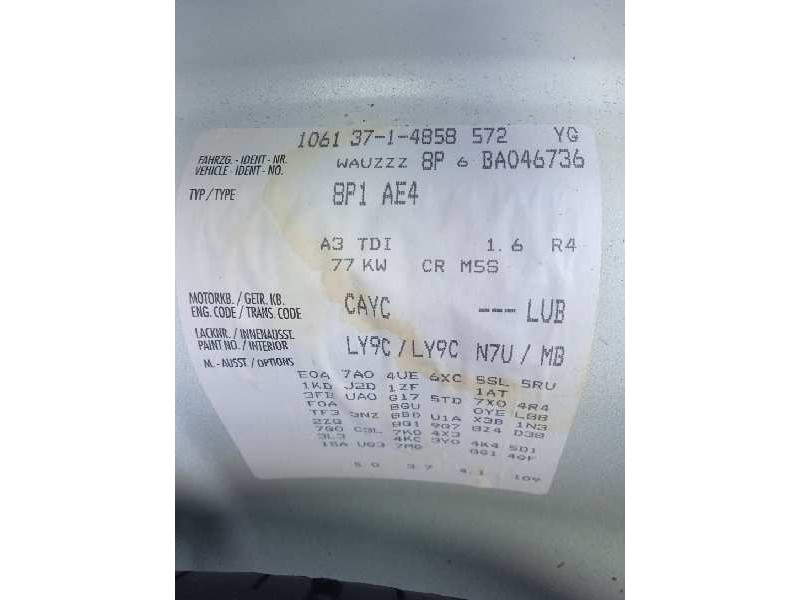 audi a3 (8p) del año 2010